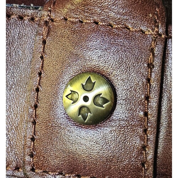 Patricia Nash Emiliano Woven Rust Brown Leather Tote Purse Crossbody Strap - Picture 3 of 14